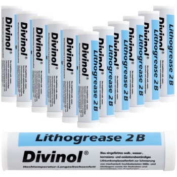 12x Fettkartusche Divinol KP2N-30 Lithogrease 2 B 400g 12x Eurokartusche 400g DIVINOL LITHOGREASE 2B Komplex-SF KP2N-30